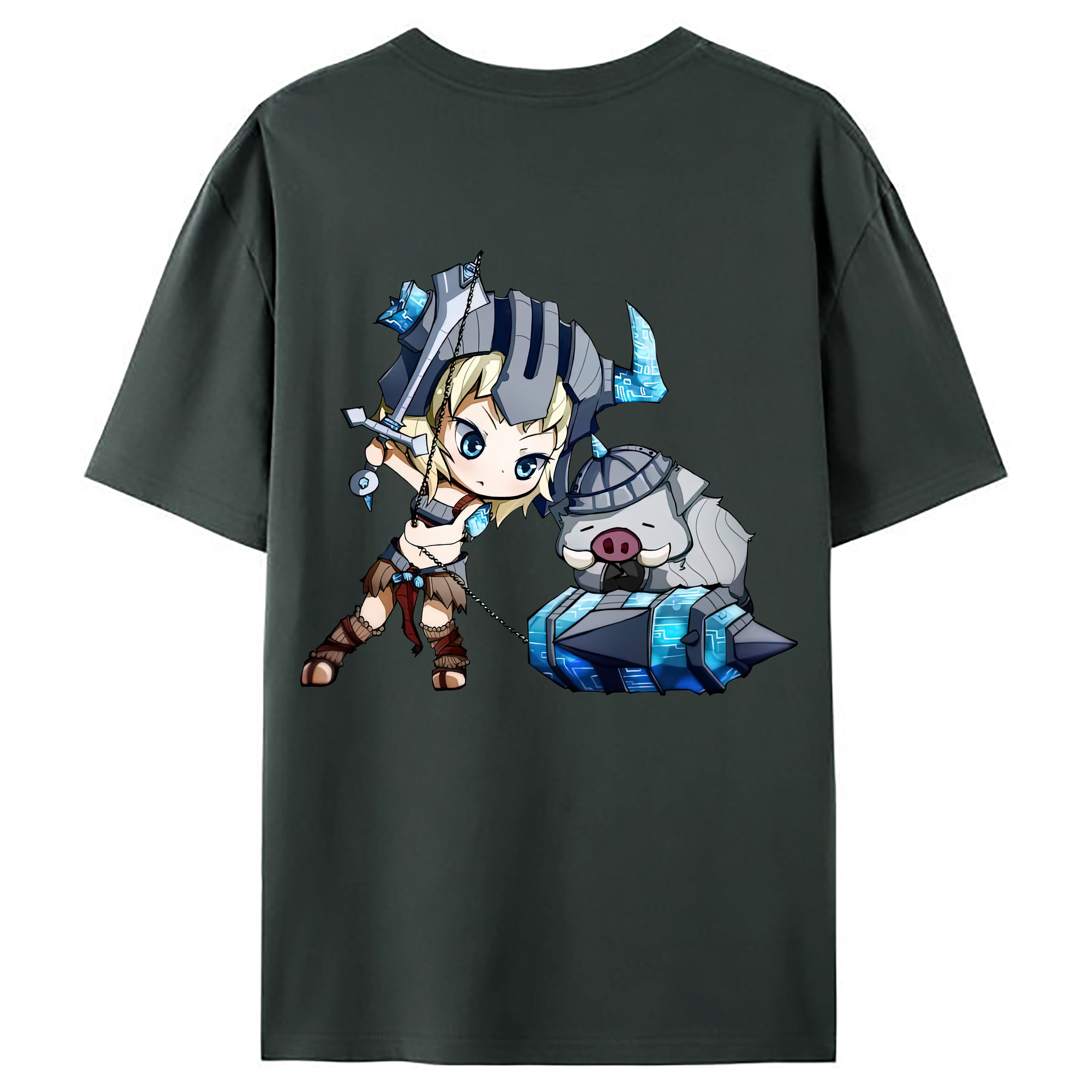 （画像用） リーグ・オブ・レジェンド League of Legends LOL 綿100％ メンズ半袖Tシャツ（バックプリント） 通気性